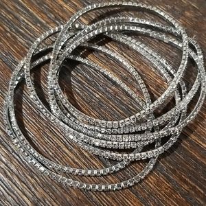 Bracelet set of 7 elastic stretchy